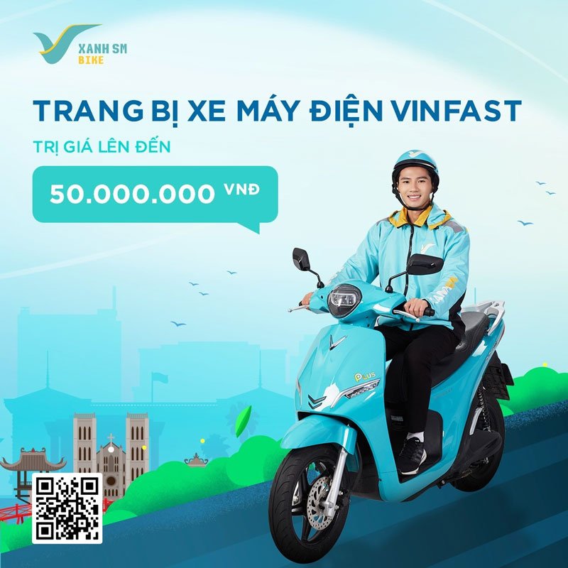 tai-xe-xe-may-dien-xanh-sm-bike-1-powersteam